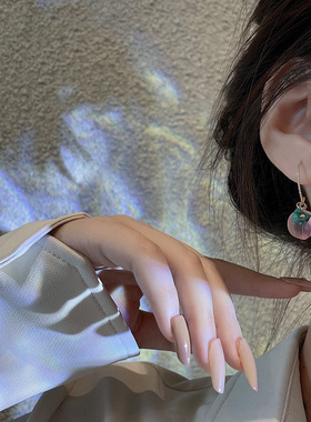 水果桃子耳环清新甜美银针耳钉女