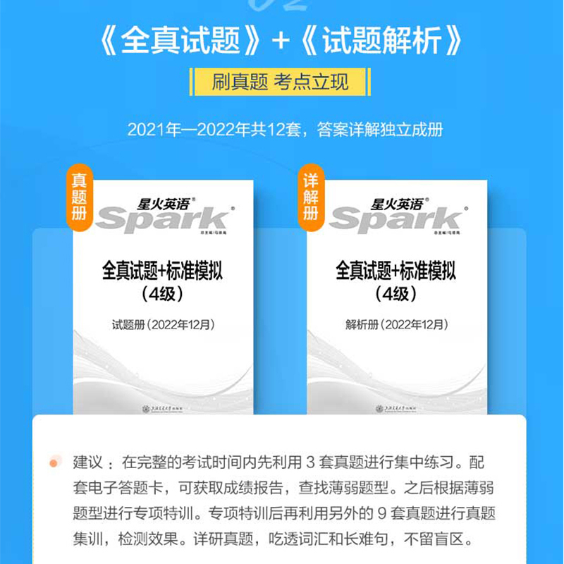 备考2024.6 星火英语四级考试英语真题试卷 大学英语四级六级考试 - 图1