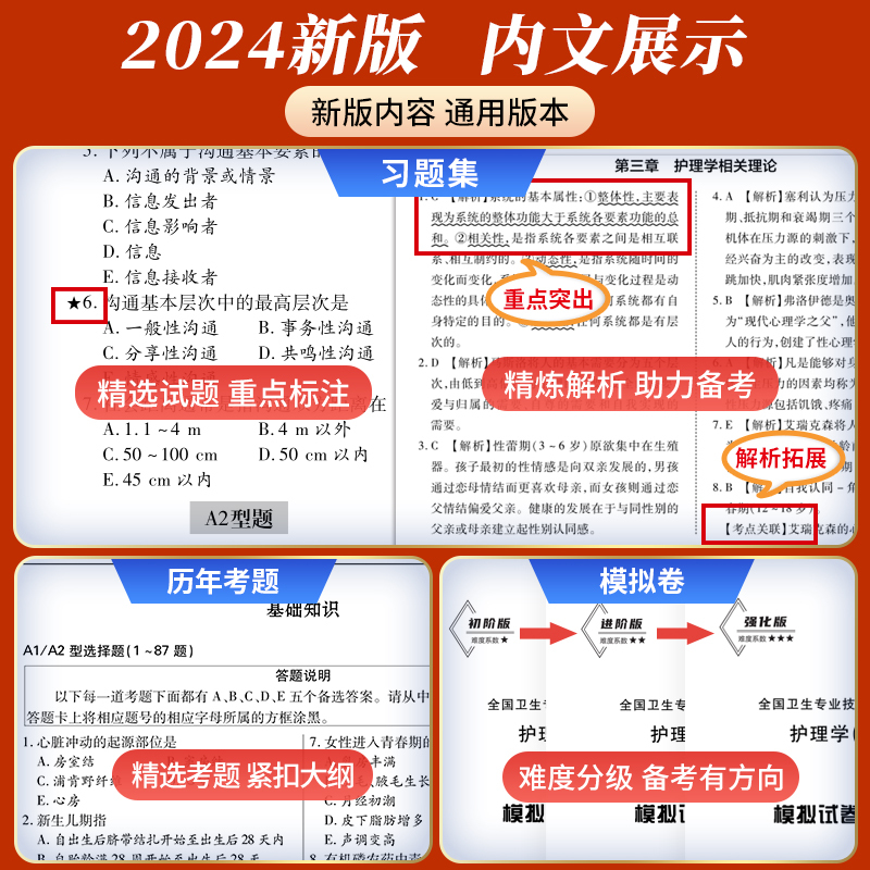 护师备考2024护师人卫版初级护师资格考试书轻松过习题集历年真题-图3