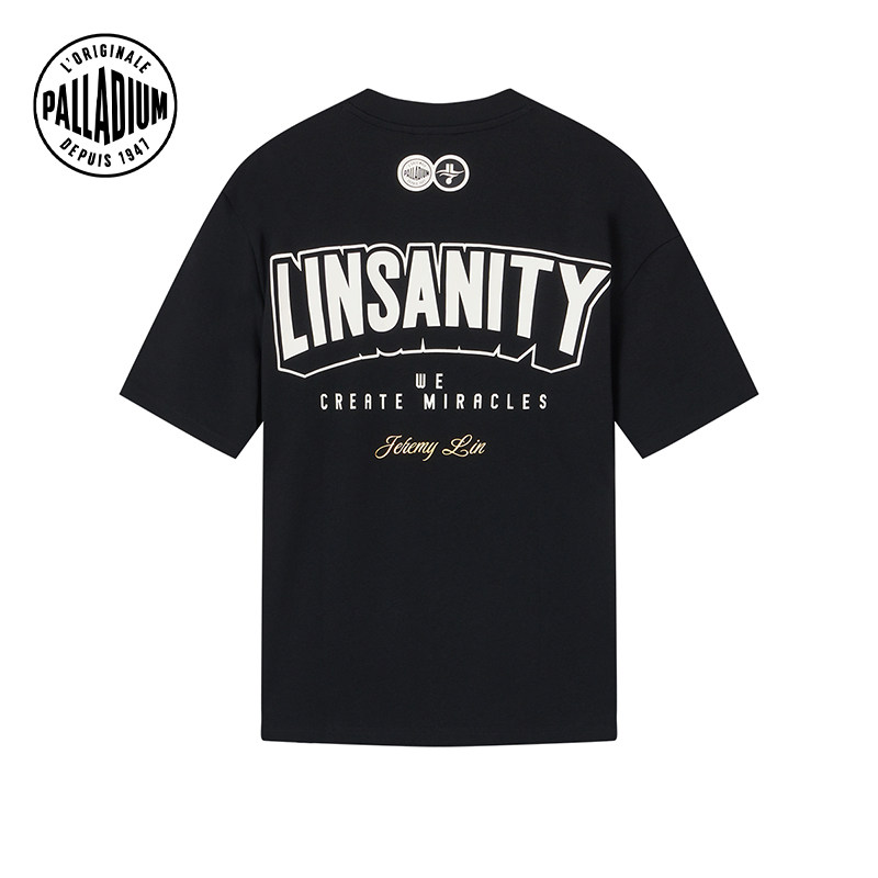 【林书豪联名】PALLADIUM帕拉丁休闲简约印花运动男女同款短袖T恤,淘宝优惠券,粉丝福利购,淘宝优惠卷