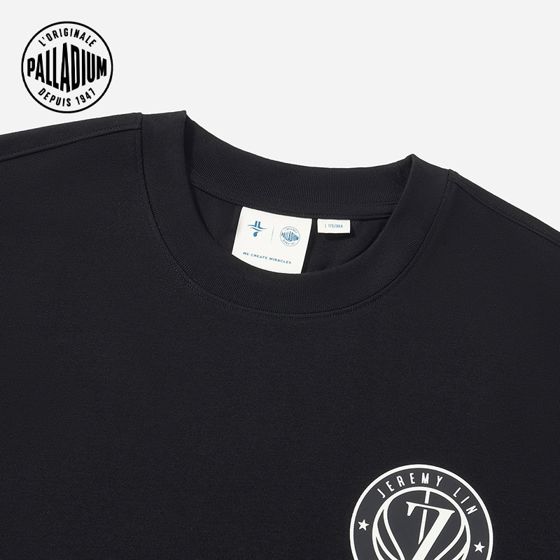 【林书豪联名】PALLADIUM帕拉丁休闲简约印花运动男女同款短袖T恤,淘宝优惠券,粉丝福利购,淘宝优惠卷