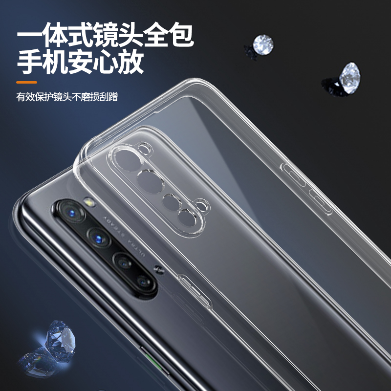 适用oppoReno3手机壳透明新款Reno3元气版oppo5G直边超薄PDCM00硅胶opopreno套oppor全包0pp0pporeno防摔35软 - 图1