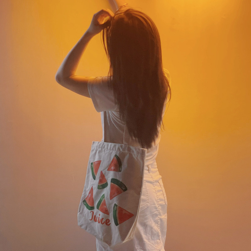 文艺帆布袋女夏手提包学生帆布包 锦元素女士包袋