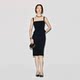 AtelierMissLu Rotary Ballet 2026 Spring and Summer High Waist Panel Three-dimensional Splicing Square Neck Dress