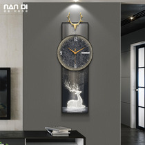 Genguan Clocks Hang Clocks Modern Minimalist Home Hanging Table Living Room 2023 New Restaurant Elk Muted Clock Hanging Wall