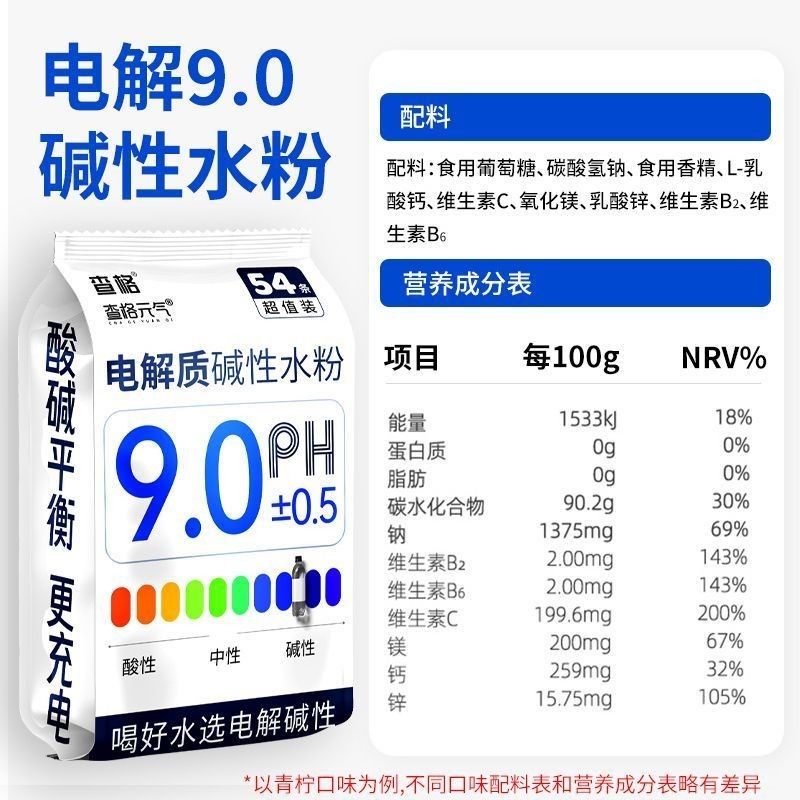 电解质碱性水粉多矿物质弱碱性PH酸碱平衡健身运动久坐补充电解质 - 图2