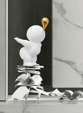 抽象吹泡泡人物雕塑酒店大厅装置艺术品客厅卡通橱窗装饰落地摆件