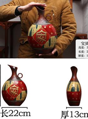 新中式陶瓷家庭摆件饰品客厅玄关置物架复古风隔断博古架插干花瓶