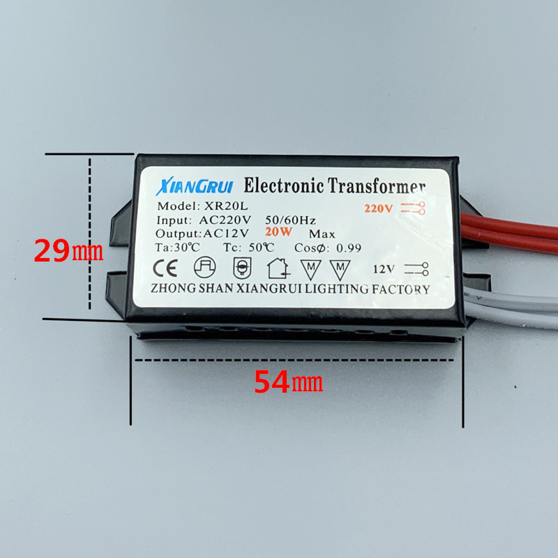 LED灯具配件电子变压器220V转12V20W50W120W卤素石英灯泡MR16MR11 - 图0