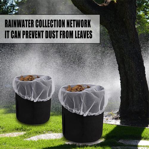 Outdoor Bucket Mesh Cover Net Portable Drawstring Rain Barre-图1