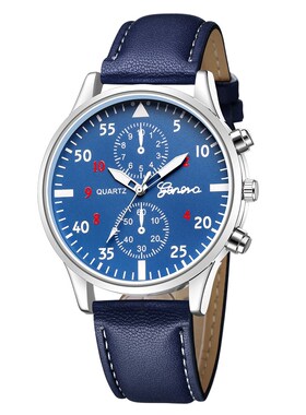 Casual Men's Quartz Wristwatch Fashion Leather Band Watch A