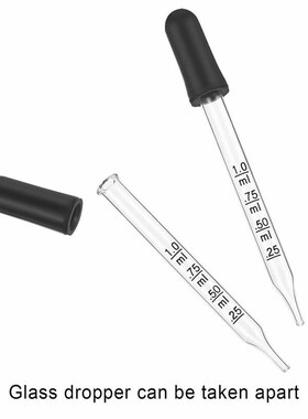 20pcs Glass Scale Dropper Rubber Head Scale Pipette Dropper