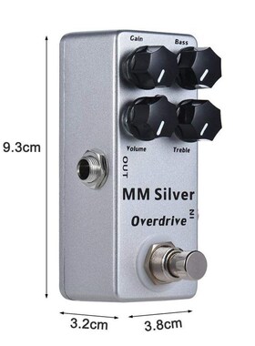 MOSKY MM Silver Electric Guitar Overdrive Effect Pedal Full