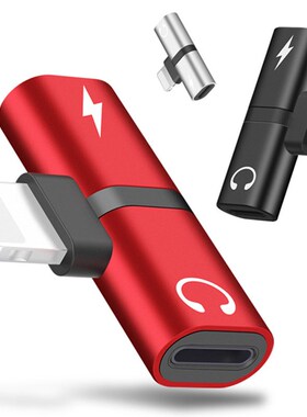 T shaped Earphone 2 in 1 Headphone Adapter For iPhone 7 8 P