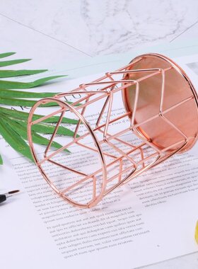 Rose Gold Pen Pencil Pot Holder Container Organizer Home Des