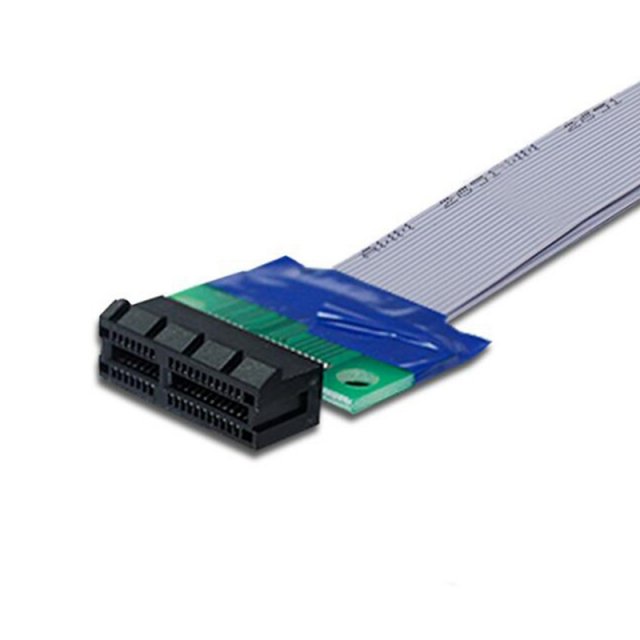 2Pcs PCI-E Express 1X to 1X Riser Card Flexible Flat PCI Exp - 图0
