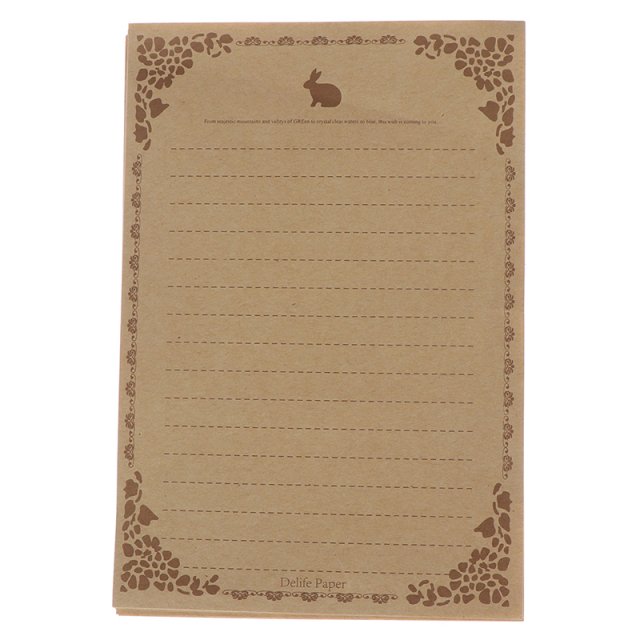 8 Sheets Letter Paper Vintage Flower Design Letterhead Lette - 图3