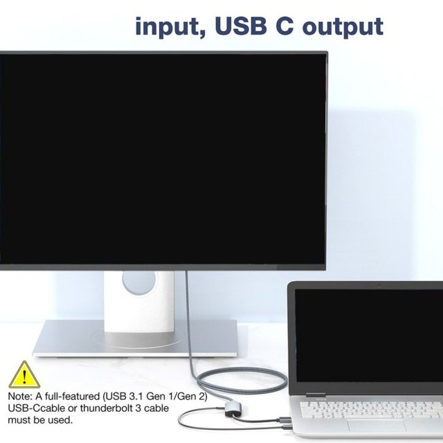 HDMI-compatible Male to Type C Female Cable 4K60Hz USB 3.1 H-图3