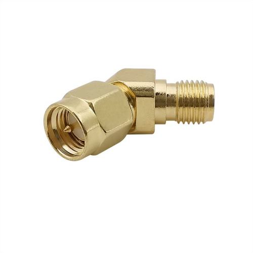 2Pcs SMA Male to SMA Female 135 Degree RF Coaxial Coax Adapt-图0