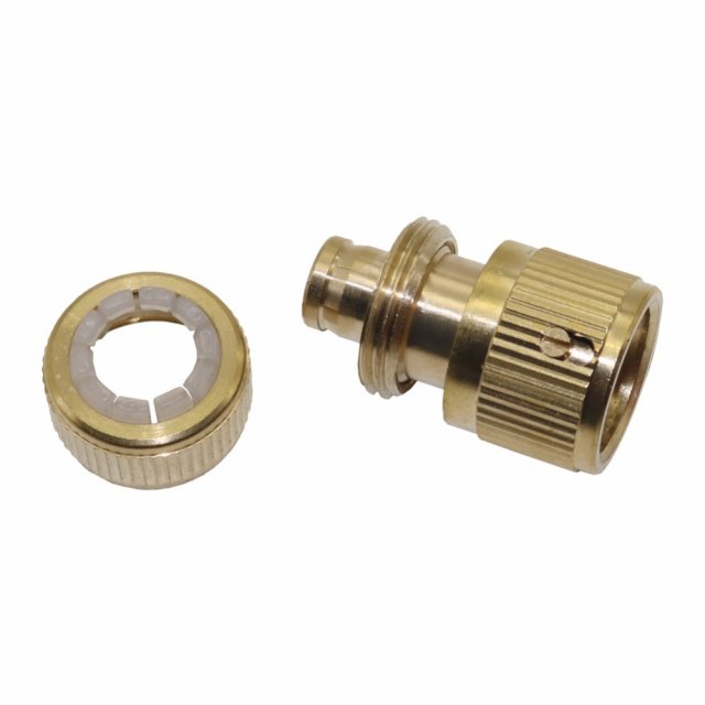 2 Pcs Garden Brass Connector Water Quick Connector Waterproo-图2