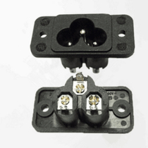  AC power socket fixed 0C04C6 input plum 19 solid socket Mickey Mouse connector with hole screw copper