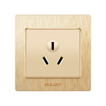Power International electrician 86 Dark fit for home Champagne High power golden triple hole 16A Air conditioning full socket insert