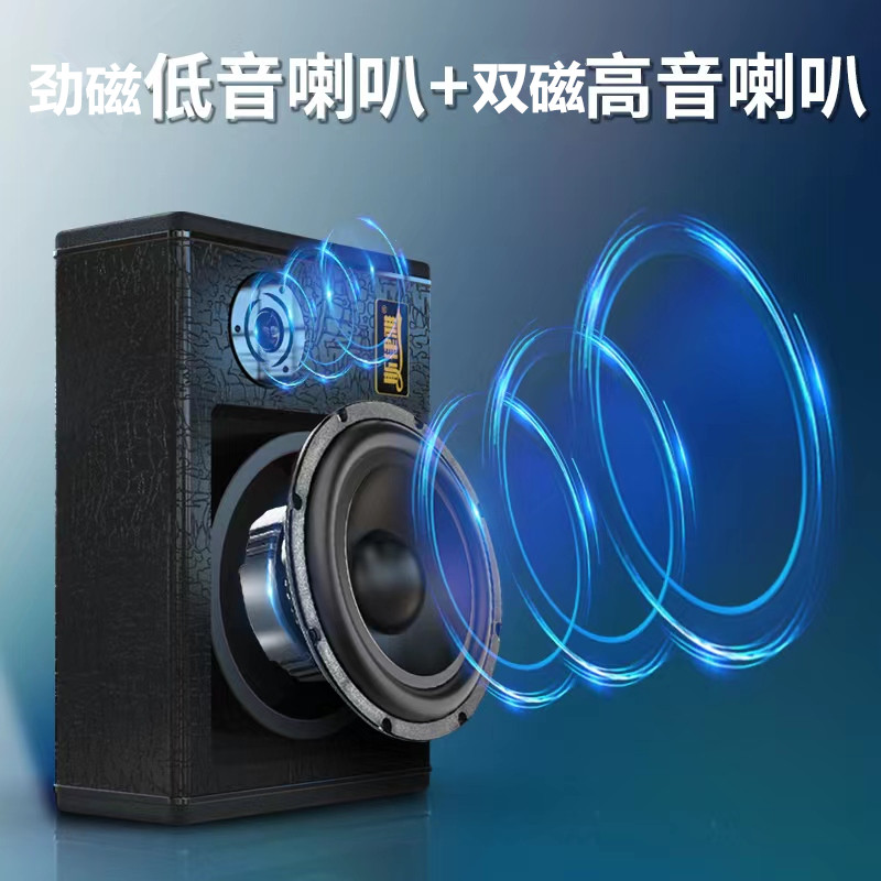 车载低音炮12V24V改装超薄汽车低音炮重低音大功率座椅底蓝牙音响 - 图1