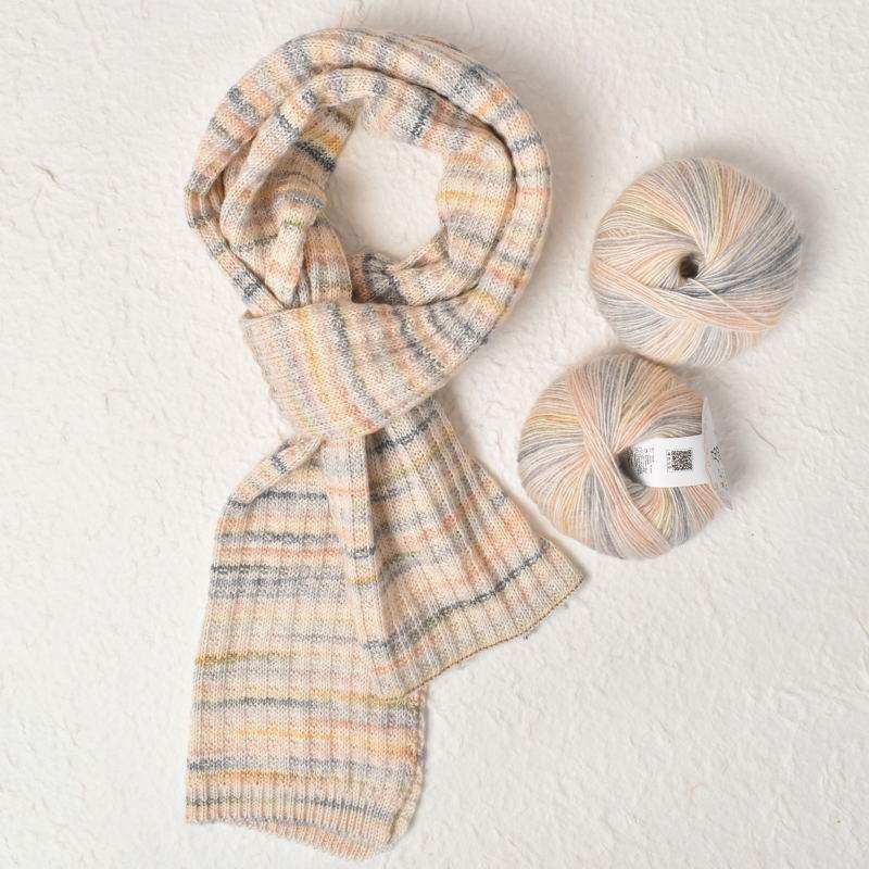 暖色段染喷毛棉线50g手编diy吊带裙中细棉线绿野仙踪毛线团,淘宝优惠券,粉丝福利购,淘宝优惠卷