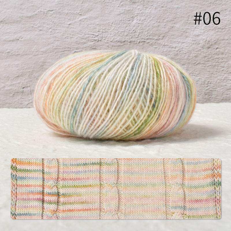 暖色段染喷毛棉线50g手编diy吊带裙中细棉线绿野仙踪毛线团,淘宝优惠券,粉丝福利购,淘宝优惠卷