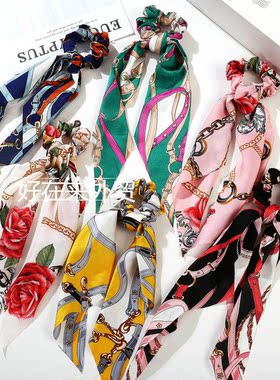 Retro printing bundle hair band headwear lady hair ring