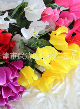 2025新款仿真仙客来绿植装饰花坛户外假花艺木箱布景家居摆件