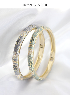 北京景泰蓝雕花手镯国潮闺蜜老外