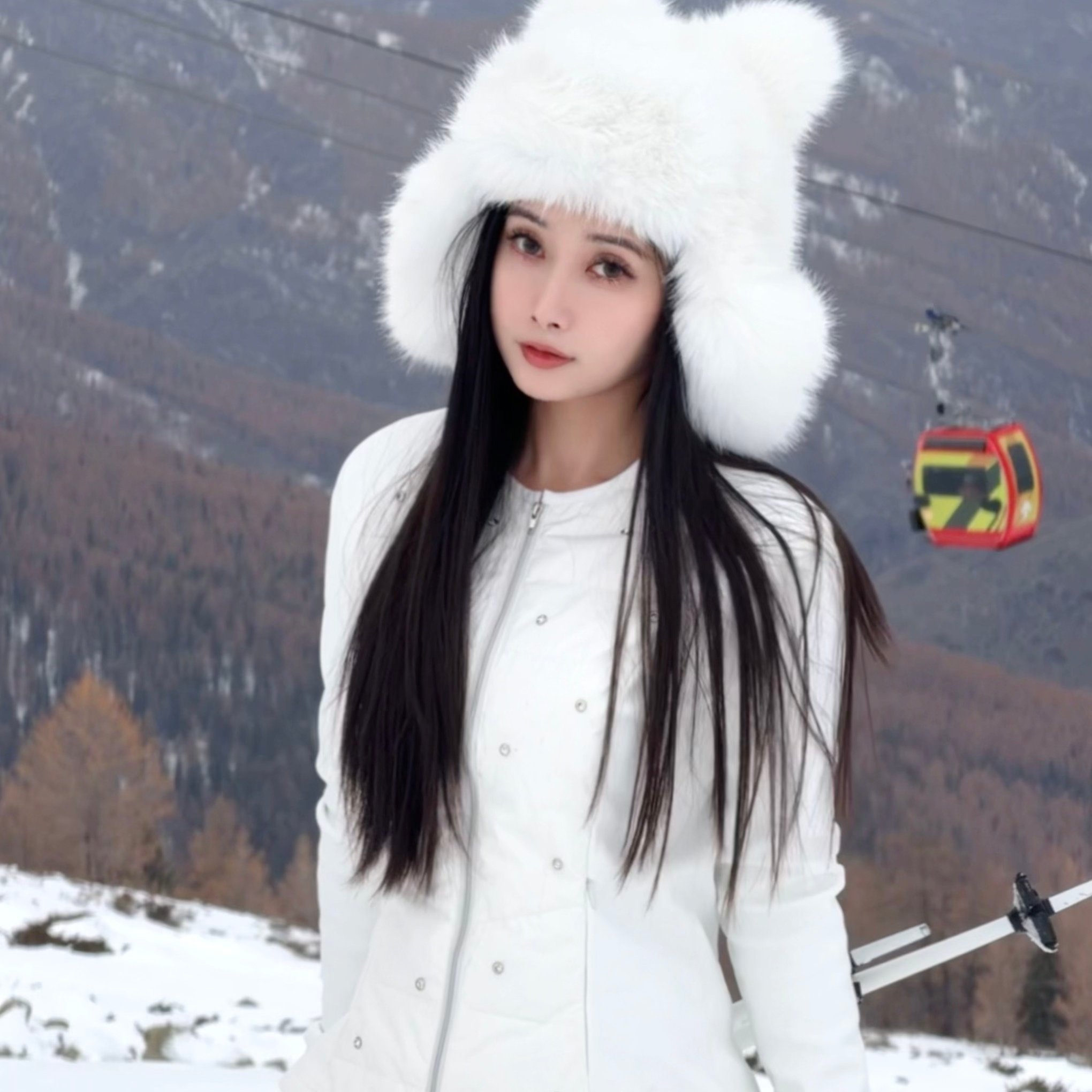 CHOPCHOP 26限量新品【极地奶熊帽子】毛毛护耳帽 滑雪帽子 - 图2