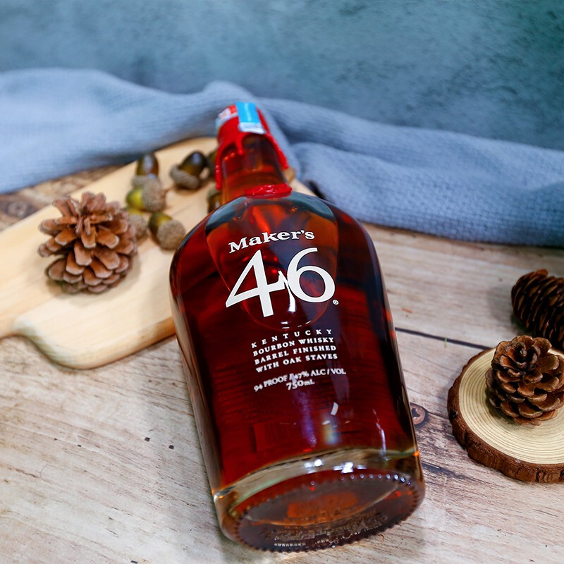 美格46波本威士忌Maker's Mark bourbon可乐桶洋酒750ml美国进口-图1