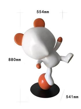 大型玻璃钢卡通熊雕塑楼梯口现代装饰落地摆件酒店艺术品简约潮流