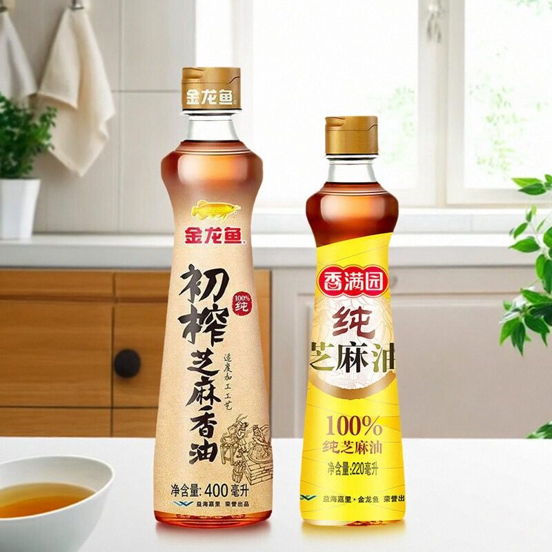 金龙鱼初榨芝麻香油400ML+220ML香满园芝麻油家调味凉拌火锅油碟,淘宝优惠券,粉丝福利购,淘宝优惠卷