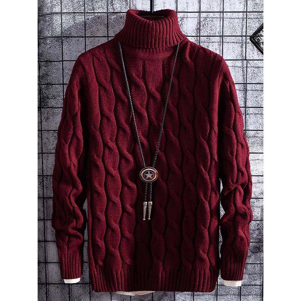 时尚品牌2025秋冬新款针织衫男高领保暖加厚宽松羊绒针织衫韩式针,淘宝优惠券,粉丝福利购,淘宝优惠卷