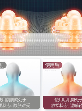 肩颈椎按摩器仪颈部腰部肩部背部揉脖子热敷枕头多功能全身