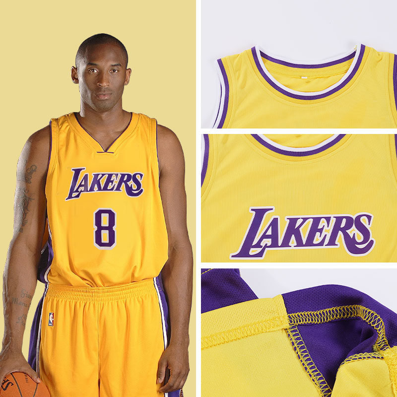 科比8号球衣nba球服男一套湖人篮球服套装2021新款定制美式男孩 - 价格14.9