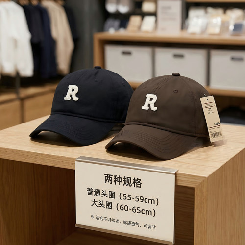 DZP 简约 R 标棒球帽男女春夏户外出行百搭遮阳防晒鸭舌帽 - 图3