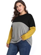 Plus size woman long sleeves shirts fat pullovers tops Lady