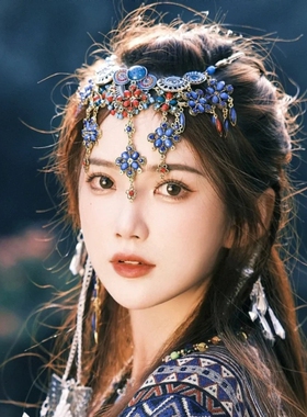 杨同款民族风额饰项链女