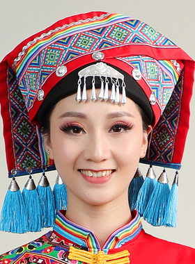 壮族头饰民族风特色帽子