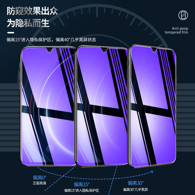 vivoiQOONeo855防窥钢化膜iqoopro5G全屏覆盖抗蓝光防偷窥iqoo手机膜屏保适用于黑边防爆玻璃膜iqooneo保护膜-图0