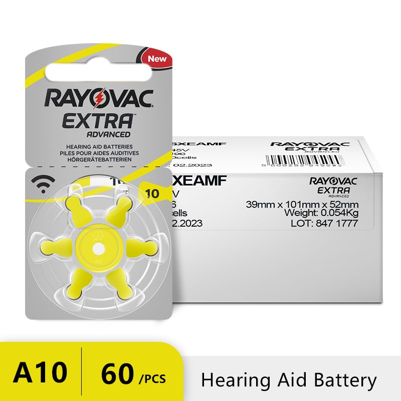 60 PCS RAYOVAC EXTRA Zinc Air Performance Hearing Aid Batte-图0