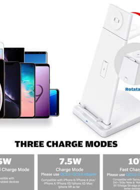 10W Fast Wireless Charger Stand For iPhone 11 XR X 8 Apple