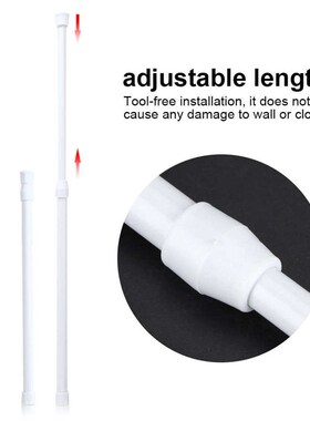 Adjustable Loaded Tension Rod Shower Extendable Curtain Clos