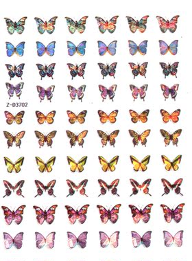 Holographic Butterfly Designs Sticker Nail Decal  DIY Slide