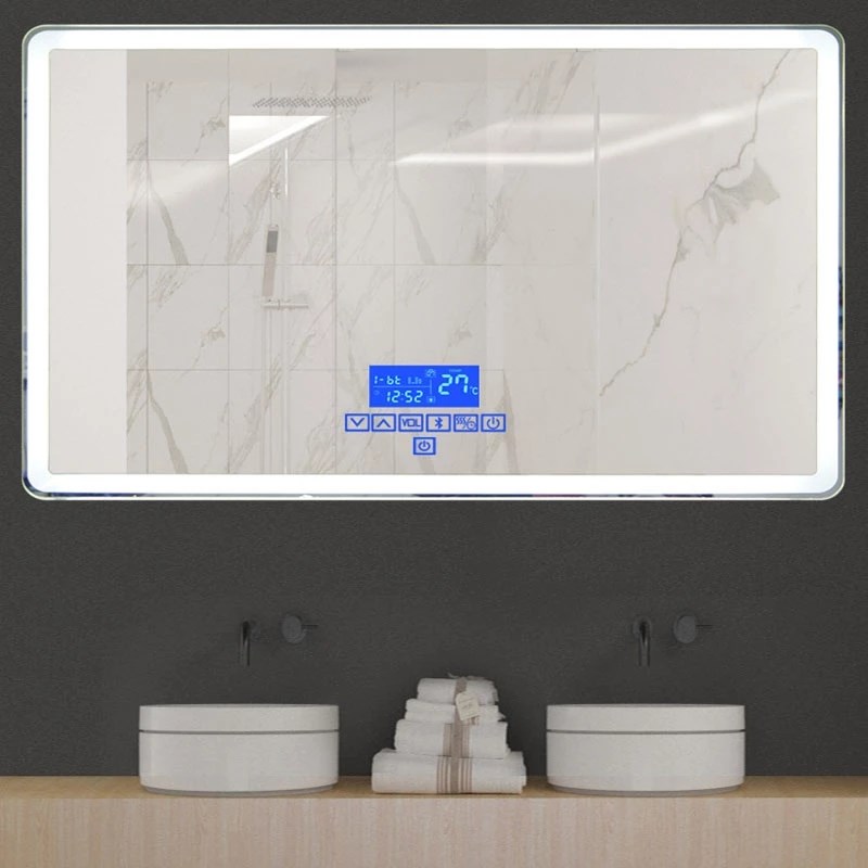 60x80cm 70x90cm Smart Bluetooth Rectangular Bathroom Mirror - 图2