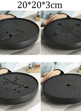 New arrival square and round ceramic tea tray kung fu tea ta